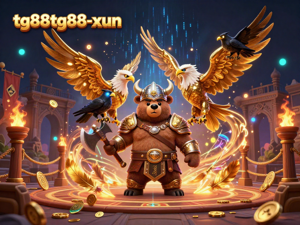 Engage in thrilling gameplay with tg88tg88-xun amidst a dynamic 3D casino scene featuring iconic characters.