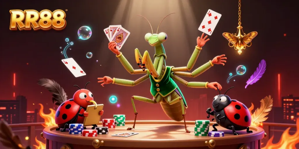 Experience RR88's vibrant gambling scene with exciting card games and a captivating atmosphere.