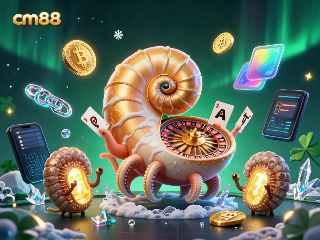 Spin the roulette wheel at cm88 with ancient characters and glowing crypto elements.