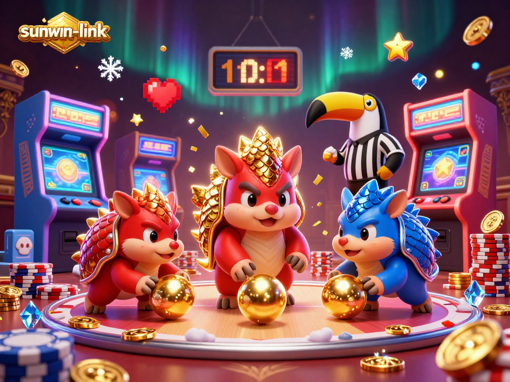 Experience casino excitement with sunwin-link, where rival pangolins showcase their skills in vibrant gaming action.