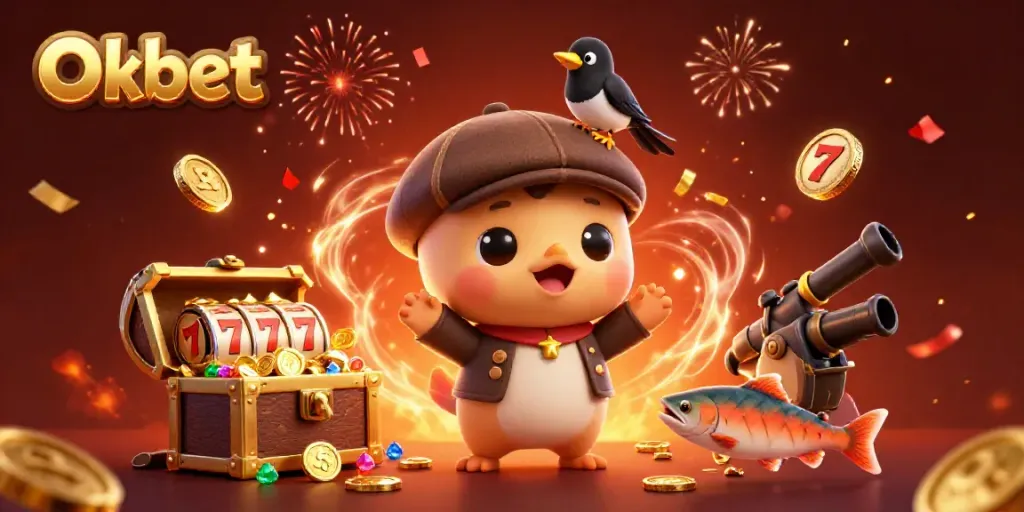 Join the fun at Oxbet with colorful characters and exciting slot games in a vibrant casino scene.