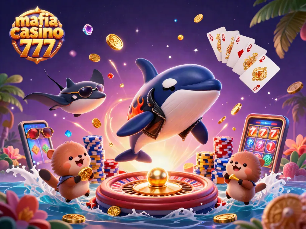 Engage in thrilling gameplay at mafia casino 777 with vibrant characters and exciting casino elements.