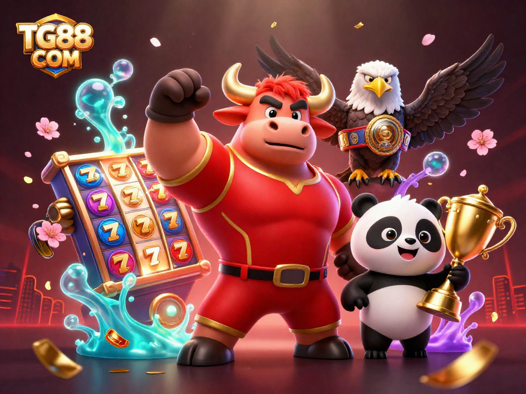Spin to win with TG88 COM in this vibrant illustration of a victorious gaming scene.